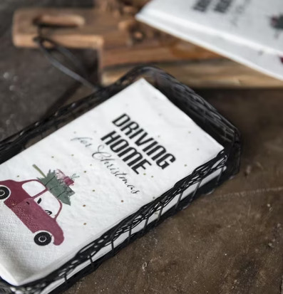 Bild av hemtrevlig julstämning med servetter