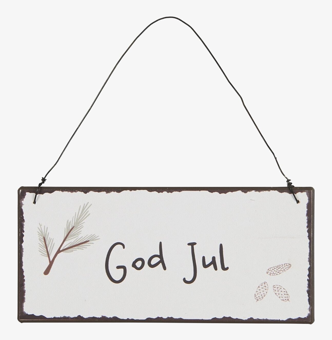 Bild av stilren och festlig julskylt med texten God Jul