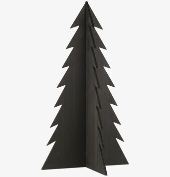 Bild av stilren och kompakt svart julgran i modern design