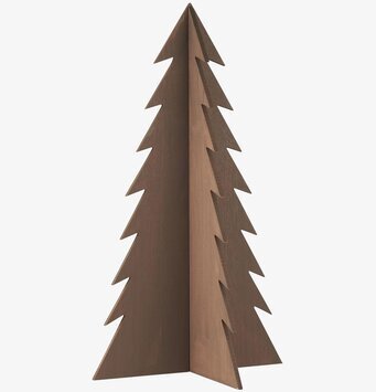 Bild av stilren brun julgran i minimalistisk design