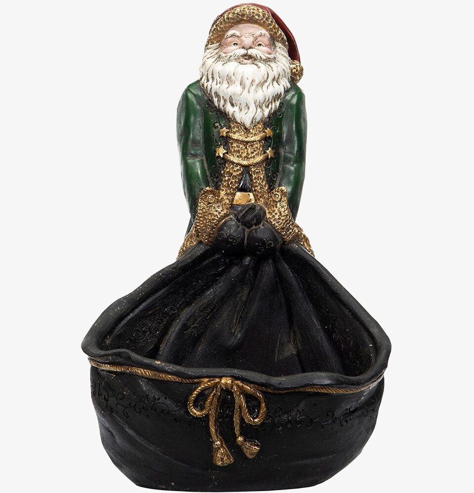 Bild av traditionell tomte med julklappssäck