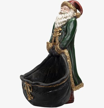 Bild av klassisk tomte med detaljerad julklappssäck