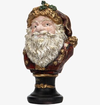 Foto av dekorativ tomtebyst med traditionella detaljer