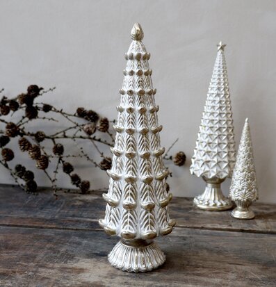 Bild av eleganta juldekorationer i creme/champagne