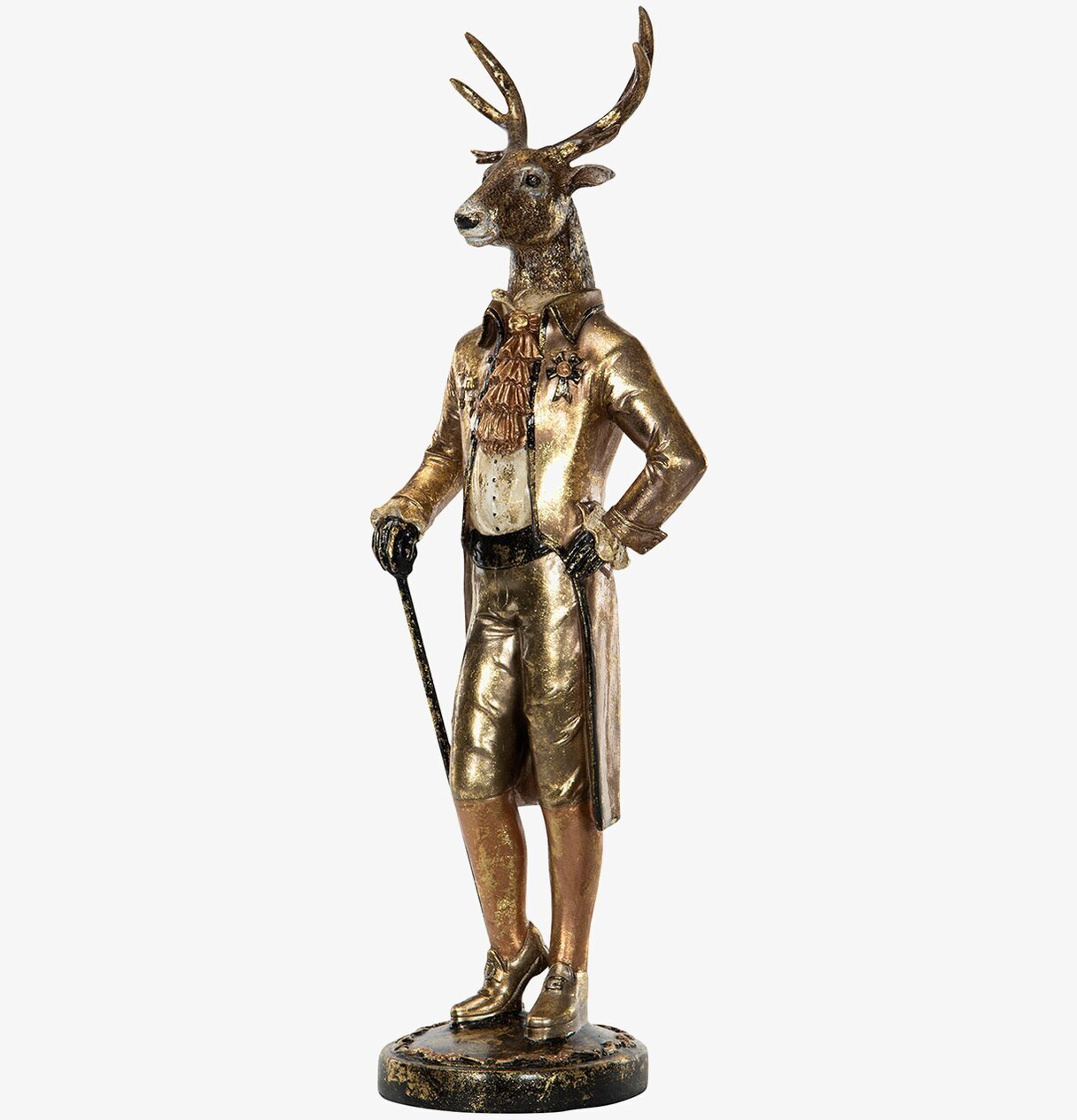 Staty Hjort Mörkguld från A Lot Decoration i elegant kostym