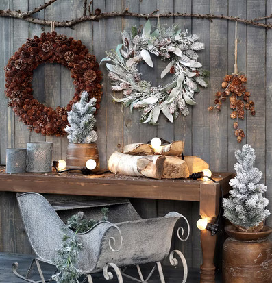 Bild av stämningsfull vinterdekoration för hemmet