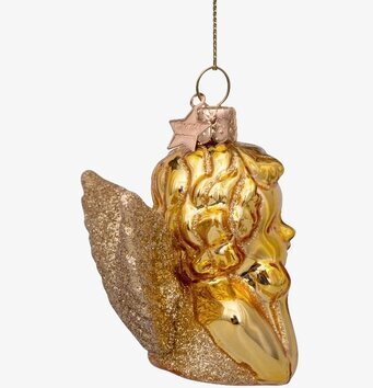 Bild av glänsande ängel julgranshänge med glitter