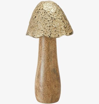 Bild av dekorativ svamp med guld och naturtoner