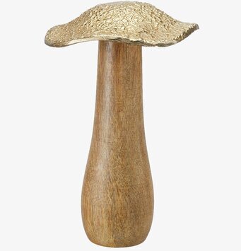 Bild av dekorativ svamp med guld- och naturelement