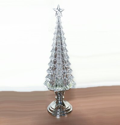 Foto av elegant LED-akrylgran med flerfärgat ljus