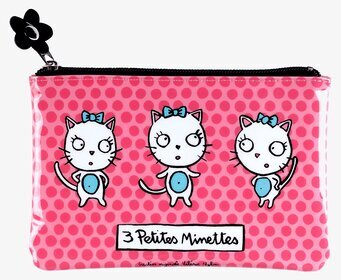 Bild av lekfull necessär med katter och färgglatt motiv