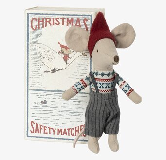 Bild av charmig tändsticksask med julmotiv