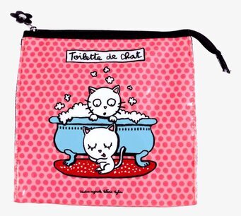 Bild av lekfull kattdesign med humoristisk illustration