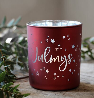 Bild av dekorativ ljuslykta med stjärnmönster