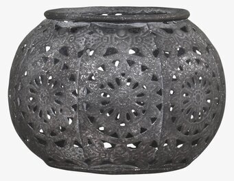 Foto av dekorativ ljuslykta med antik zinkfinish