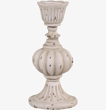 Bild av vacker antikgrå ljusstake med rustik design