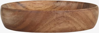 Bild av skål i akaciaträ med naturlig och organisk form