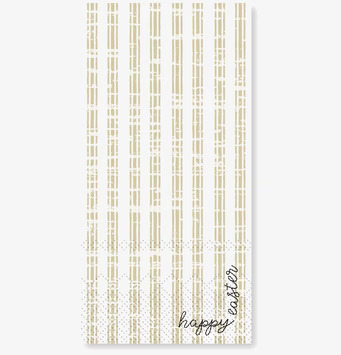 Foto av påskservetter med randigt och prickigt mönster