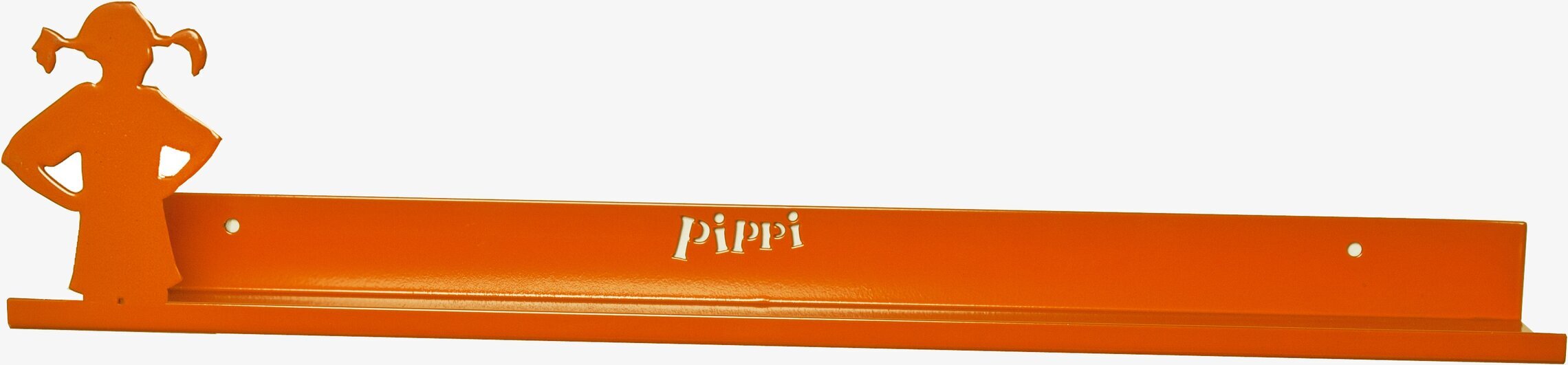 Foto av livfull orange hylla med unik och lekfull design