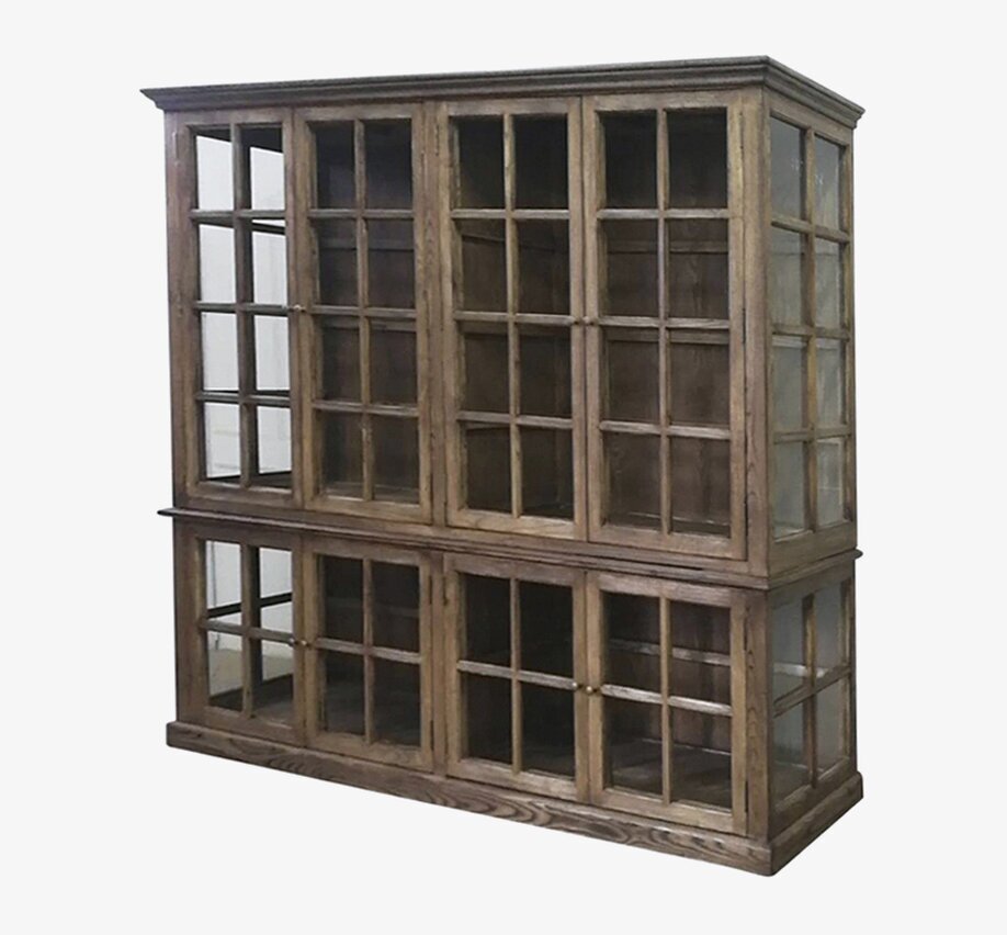 Vitrinskåp 8 Hyllor/Dörrar Natur från Chic Antique