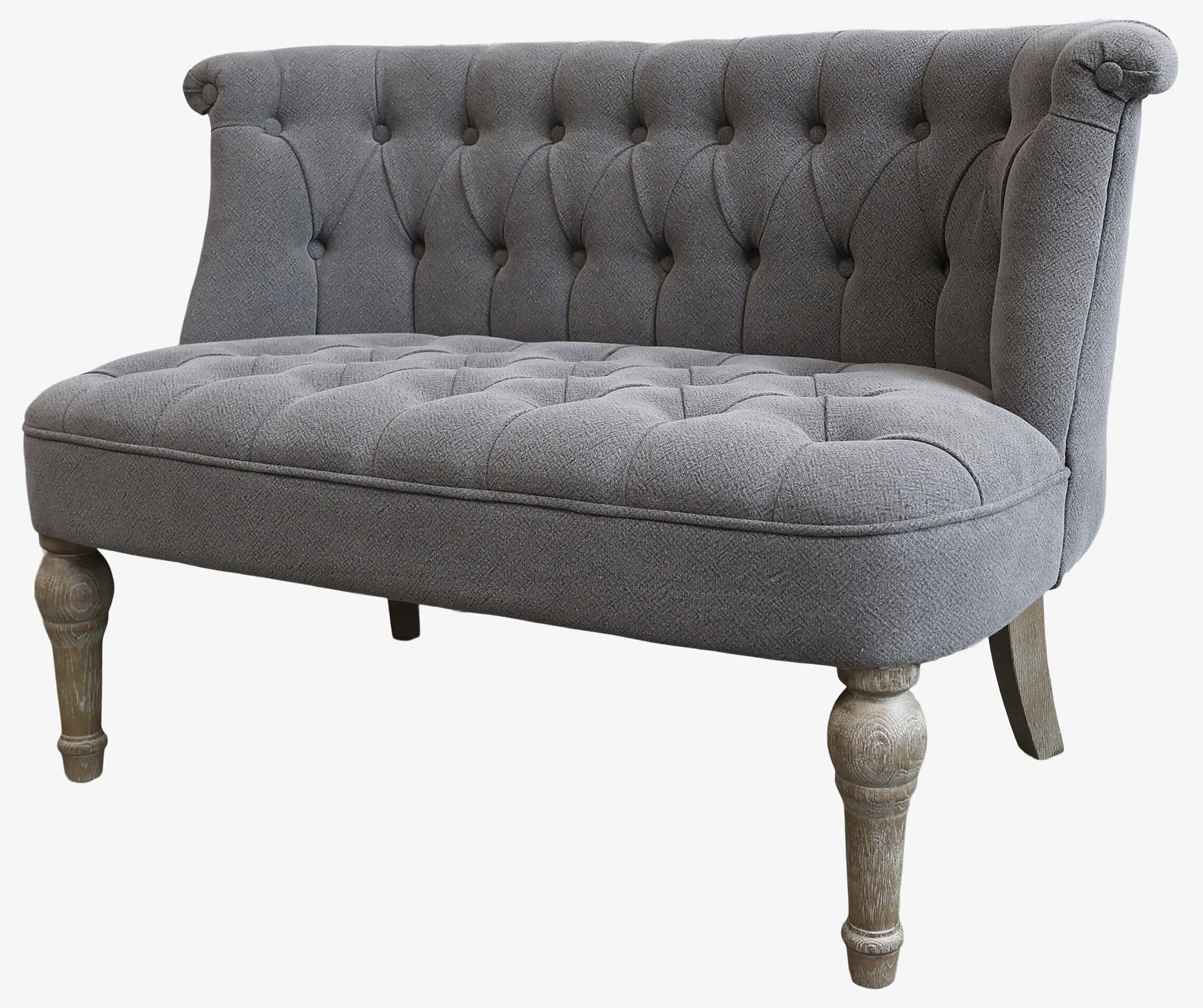 Fransk Soffa 2-Sits Grå från Chic Antique i elegant design