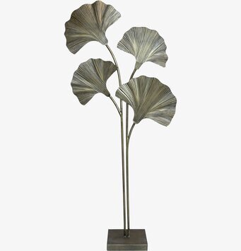 Bild av elegant golvlampa med antik mässingsfinish