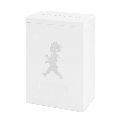 Bild av stor, vit förvaringsburk med minimalistisk stil