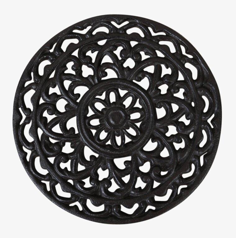 Grytunderlägg Gjutjärn Ø 20 från Silkflower med blommönster