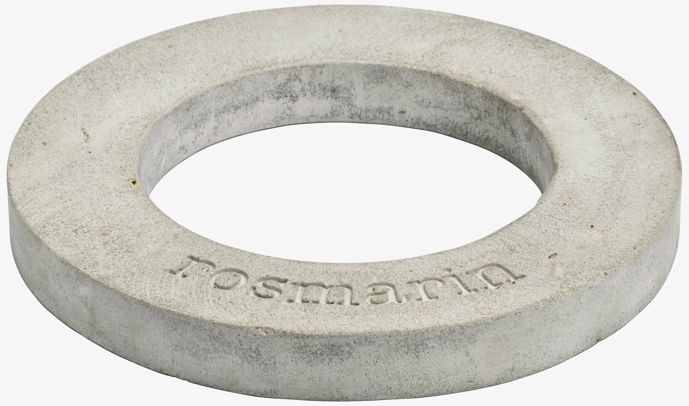 Plantcirkel Rosmarin från Dixie i robust betong, ljusgrå färg