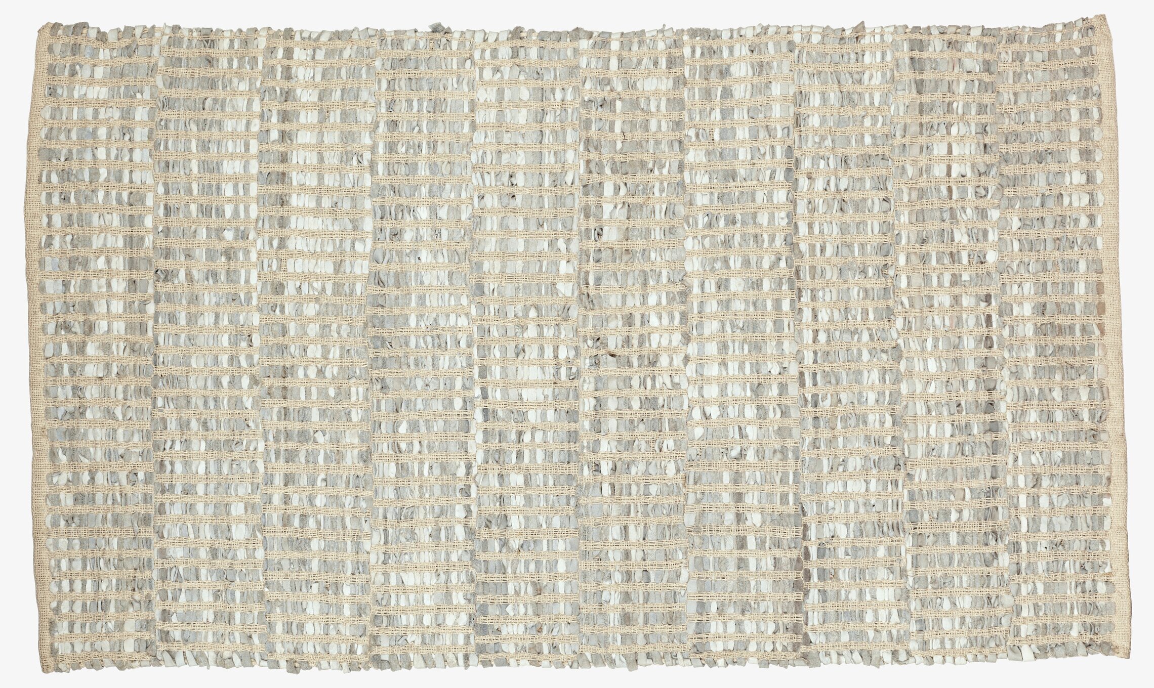 Trasmatta Vitläder från Dixie i återvunnet vitt läder