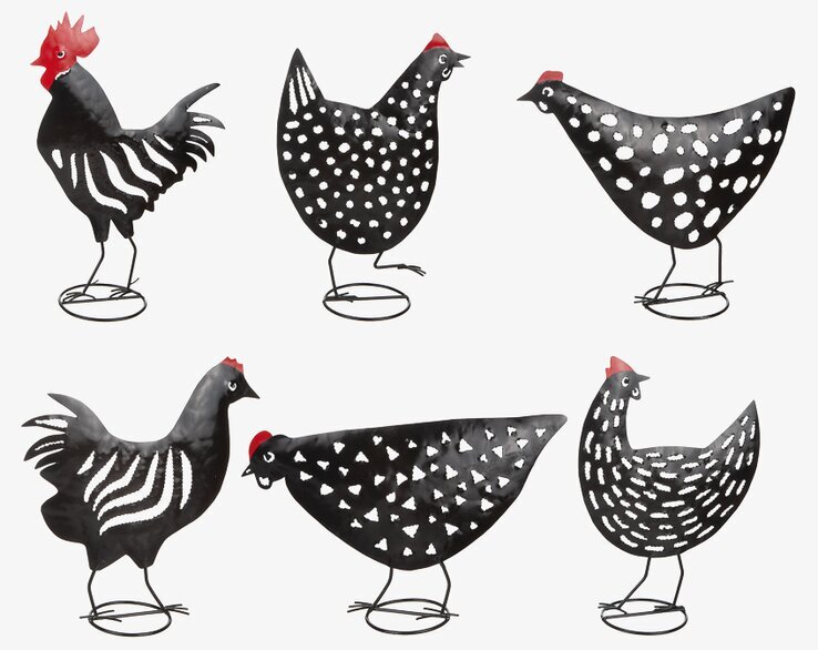 Tupp/Höna Svart Hamrad Plåt från Different Design