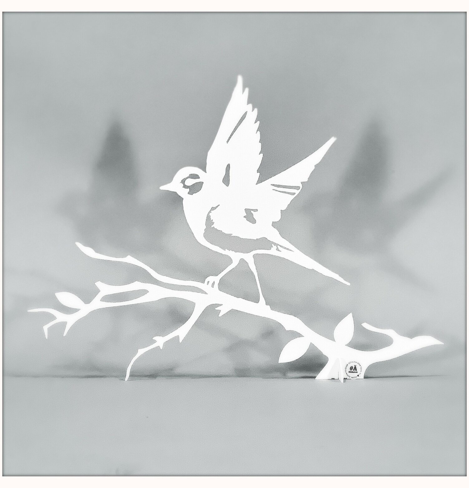 #ÄlskaPlåt Sädesärla Vit Ärling från Älskaplåt på en gren