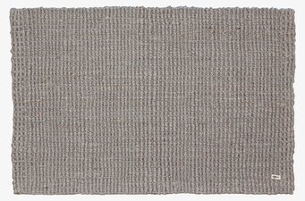 Bild av rektangulär jute matta med jordnära grå nyans