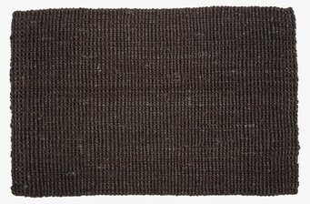 Bild av svart dörrmatta i jute med stilren design