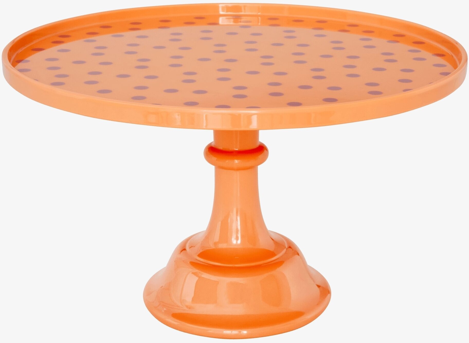 Bild av livfullt orange kak- och tårtfat i melamin