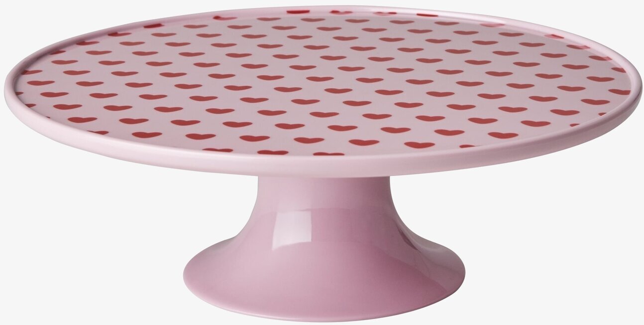 Kak & Tårtfat Melamin Hearts Print från Rice med hjärtmönster