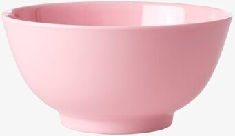Bild av rosa melaminskål med stilren och praktisk design