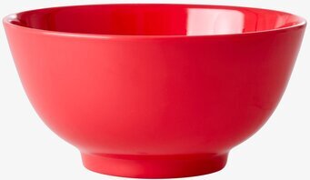 Bild av röd melaminskål i mellanstorlek för servering