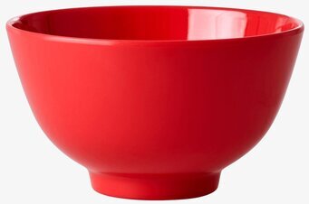 Bild av röd melaminskål med funktionell design