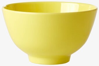 Bild av liten ljusgul melaminskål med stilren design