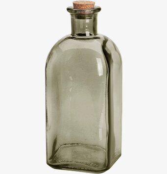 Bild av tidlös rökgrå glasflaska med korkpropp