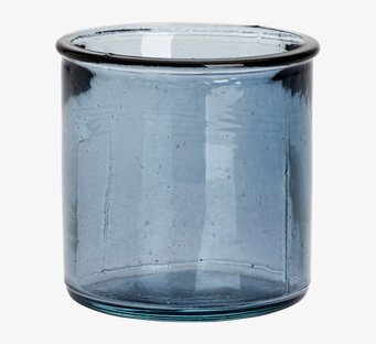 Bild av dimblå bordslykta med modern och enkel design