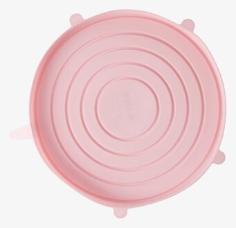 Bild av rosa silikonlock för skålar och behållare