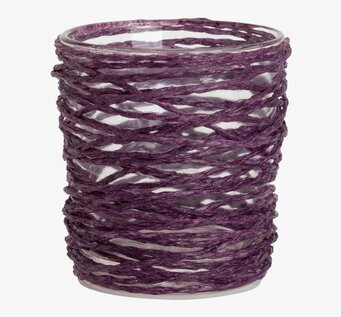 Bild av stilren trådlykta med auberginefärgade trådar