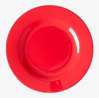 Bild av djärvt röd assiett med stil och funktion