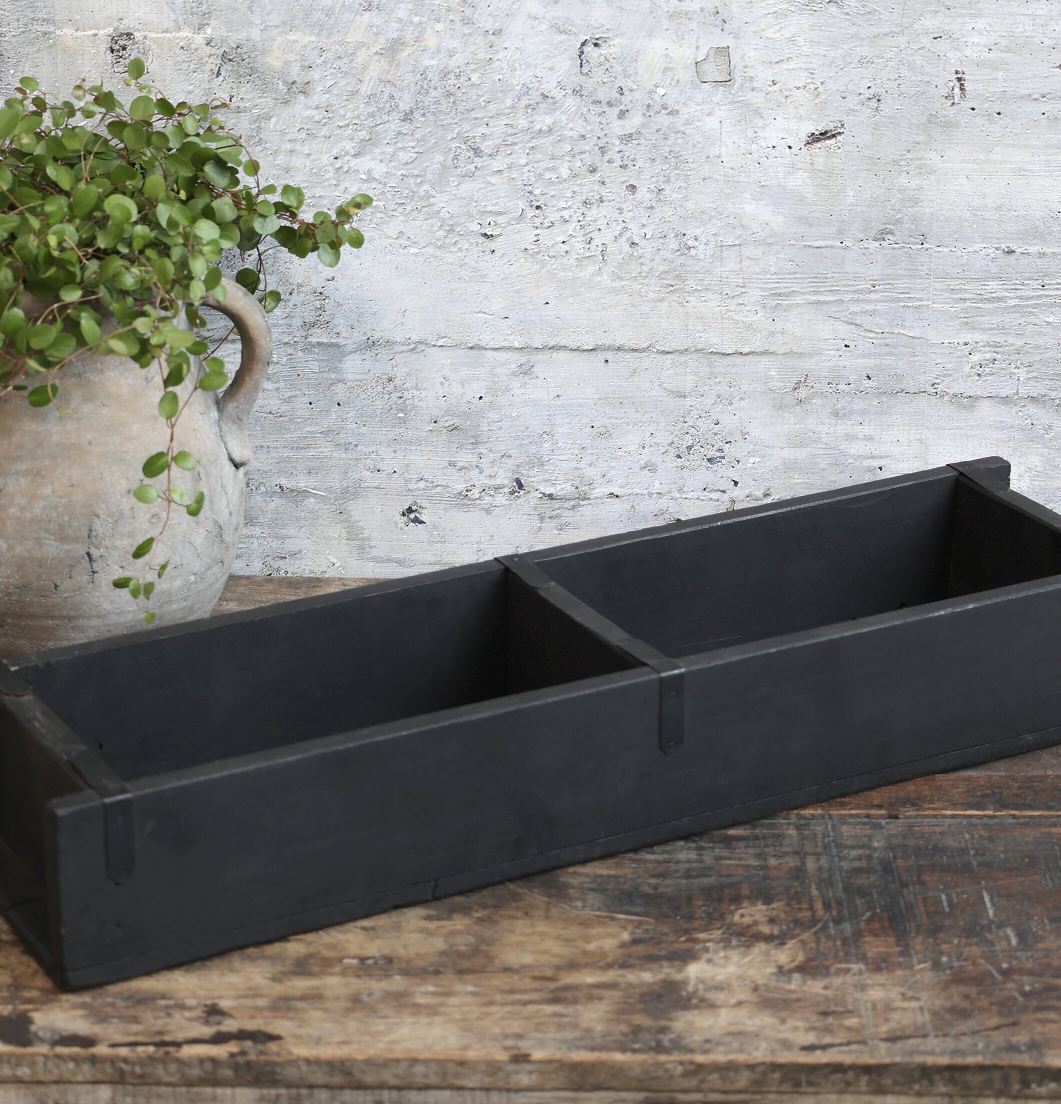 Murstensform Antik Svart - Trälåda från Chic Antique