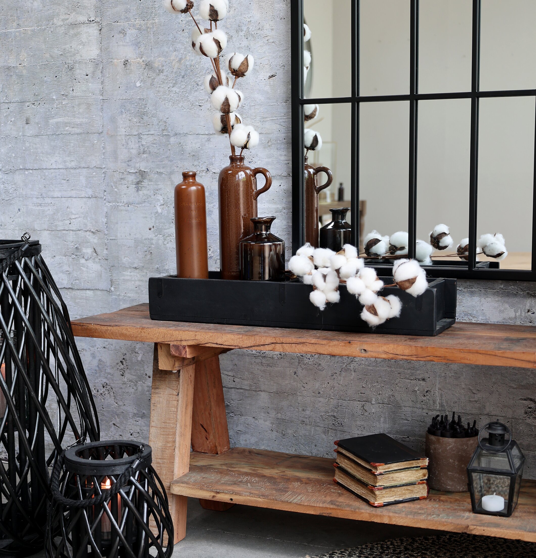 Murstensform Antik Svart - Trälåda från Chic Antique