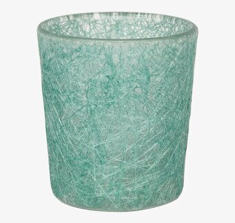 Foto av glasfiberlykta i oceangrön färg, harmonisk design