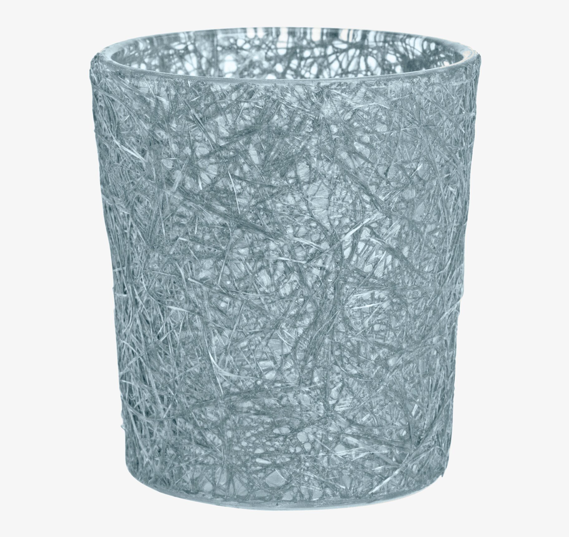 Glasfiberlykta Dimblå från Dixie med nätliknande mönster