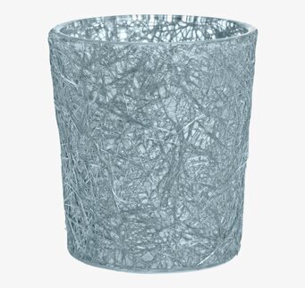 Bild av unik lyktdesign i glasfiber med dimblå nyans